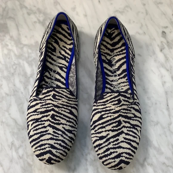 Rothy's Shoes Rare Retired Color Rothys Navy Zebra Loafers